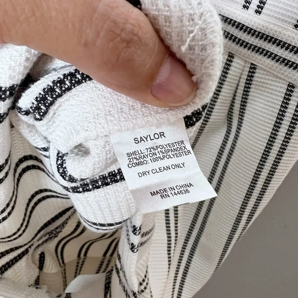 Saylor Emilia Baja Striped Romper Ivory Size M - Picture 6 of 6